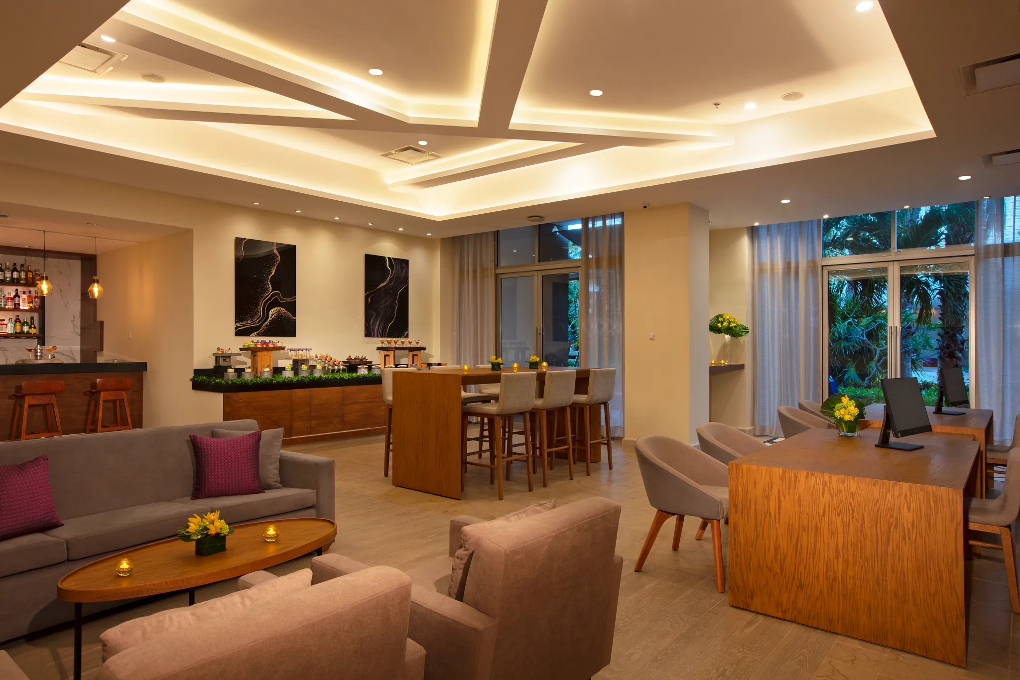 Xhale Club Lounge interior at Breathless Riviera Cancun resort