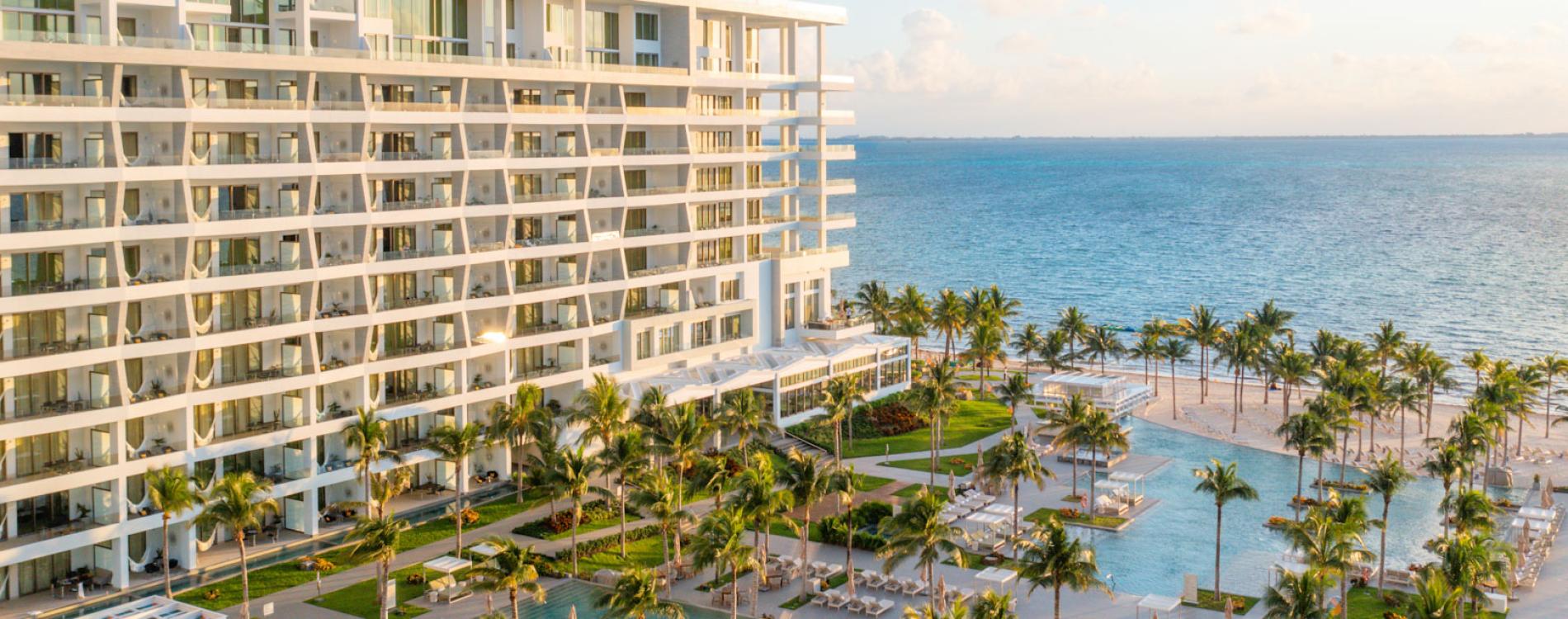 Garza Blanca Resort & Spa Cancun beachfront luxury resort with ocean views, modern pools, and upscale suites near Cancun, Mexico.